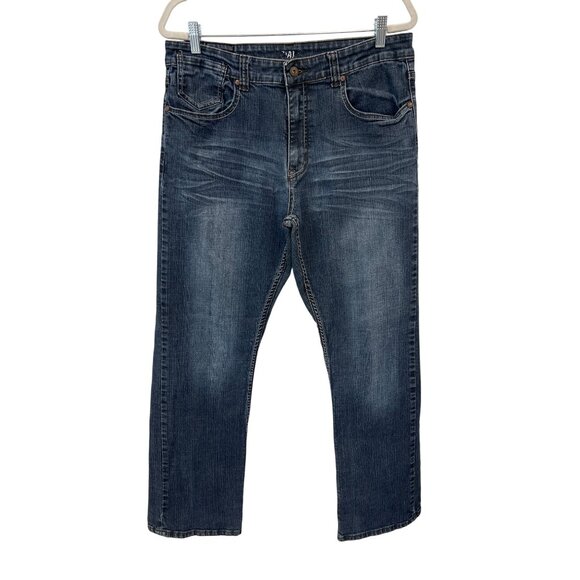 Flypaper Bootcut Denim Jean Size 34x32 Blue Medium Wash Western Ranch Cowboy Y2K - Picture 1 of 8